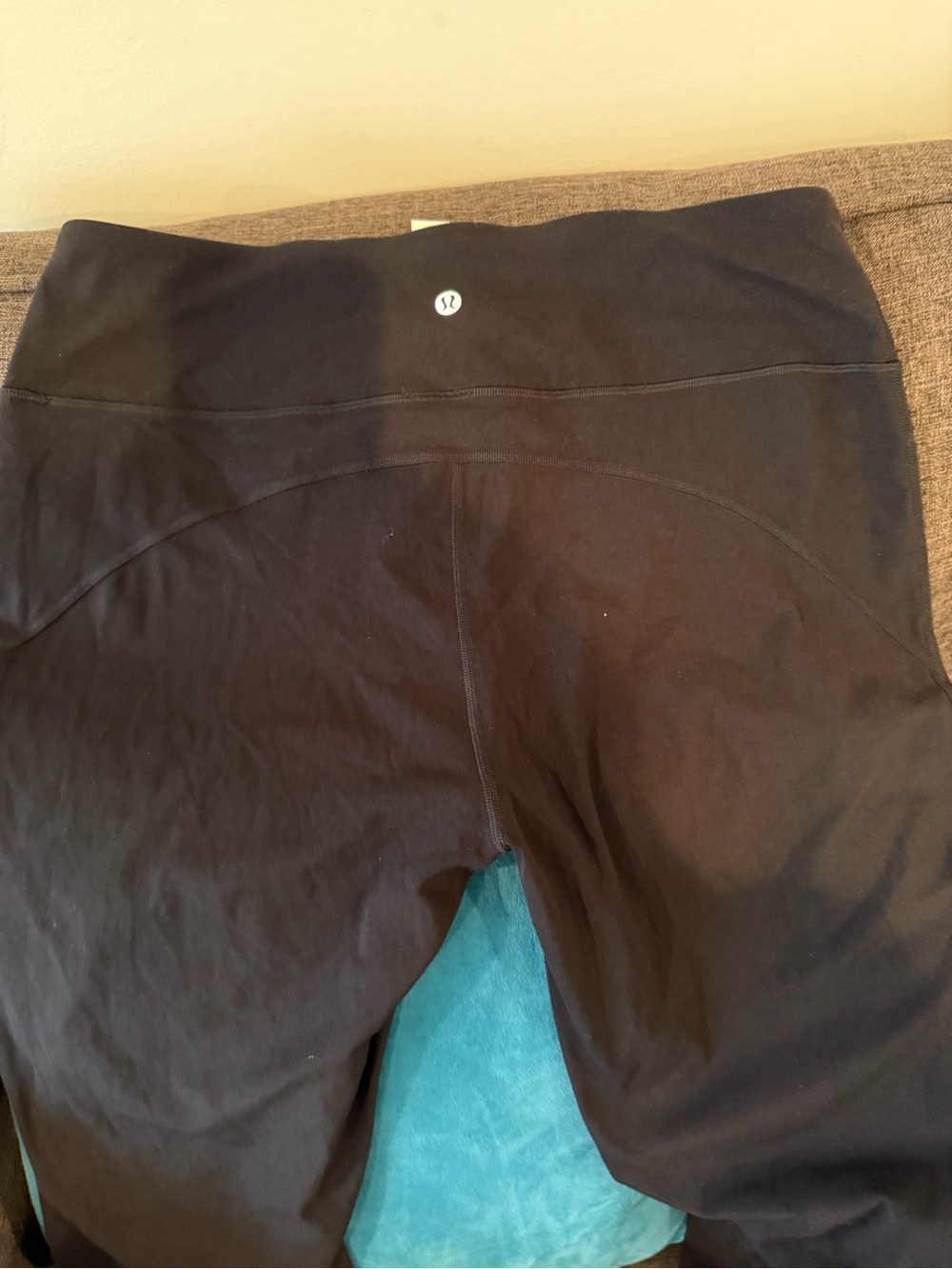 lululemon athletica Black Women's flared  leg Leggings with Waistband Logo